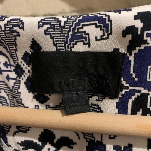 Intermix romper long sleeve drawstring‎ silk jacquard print shorts - Picture 6 of 11